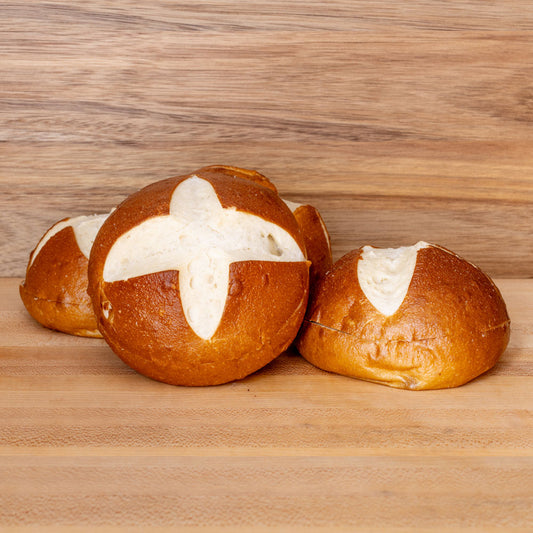 Pain burger pretzel